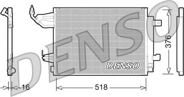 Denso DCN16001 - Kondensators, Gaisa kond. sistēma www.autospares.lv