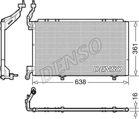 Denso DCN10040 - Kondensators, Gaisa kond. sistēma www.autospares.lv