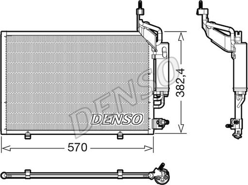 Denso DCN10050 - Kondensators, Gaisa kond. sistēma www.autospares.lv