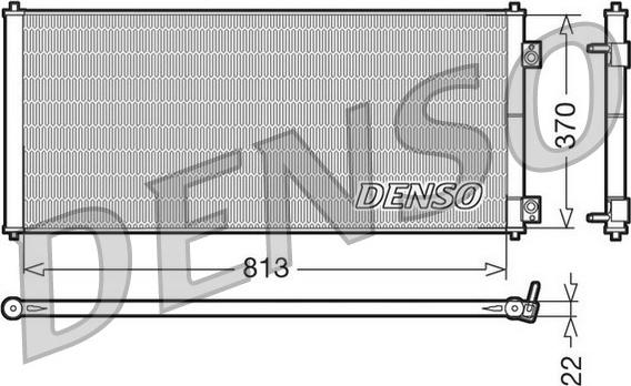 Denso DCN10018 - Kondensators, Gaisa kond. sistēma www.autospares.lv