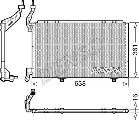 Denso DCN10039 - Kondensators, Gaisa kond. sistēma www.autospares.lv