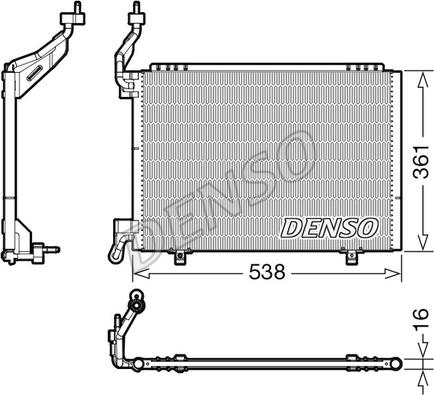 Denso DCN10037 - Kondensators, Gaisa kond. sistēma www.autospares.lv