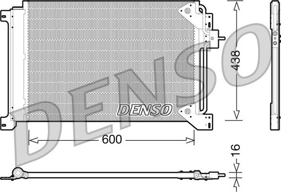 Denso DCN12004 - Kondensators, Gaisa kond. sistēma www.autospares.lv