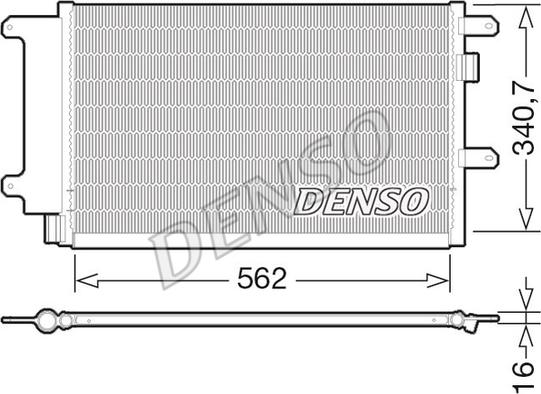 Denso DCN12003 - Kondensators, Gaisa kond. sistēma www.autospares.lv