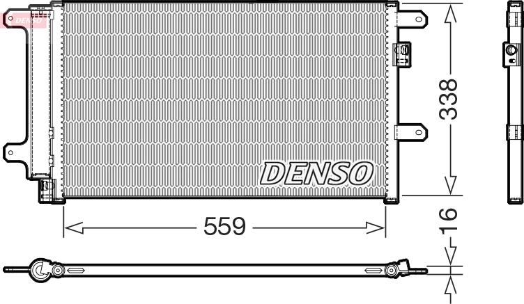 Denso DCN12007 - Kondensators, Gaisa kond. sistēma www.autospares.lv