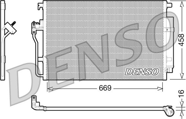 Denso DCN17056 - Kondensators, Gaisa kond. sistēma www.autospares.lv