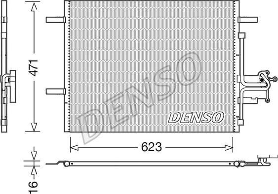 Denso DCN33010 - Kondensators, Gaisa kond. sistēma www.autospares.lv