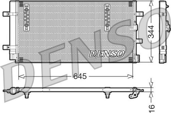 Denso DCN32060 - Kondensators, Gaisa kond. sistēma www.autospares.lv