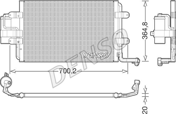 Denso DCN32021 - Kondensators, Gaisa kond. sistēma autospares.lv