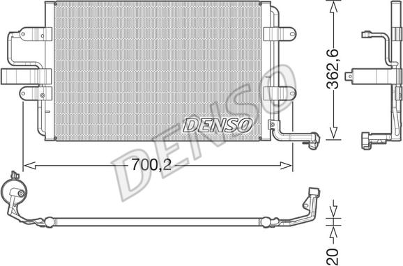 Denso DCN32022 - Kondensators, Gaisa kond. sistēma autospares.lv