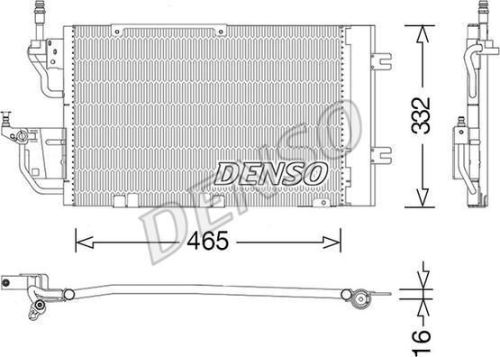 Denso DCN20037 - Condenser, air conditioning www.autospares.lv