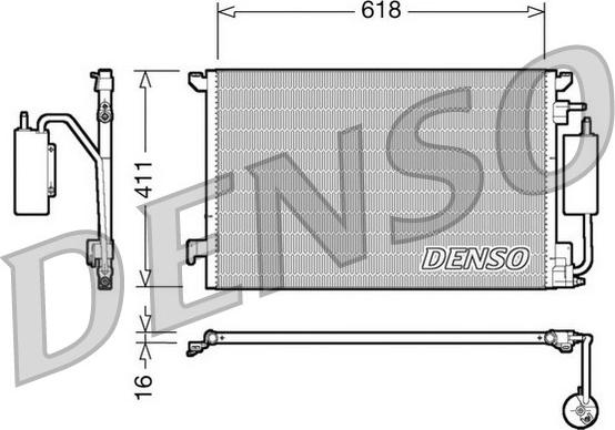 Denso DCN20028 - Kondensators, Gaisa kond. sistēma www.autospares.lv