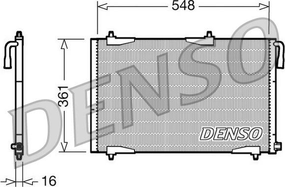 Denso DCN21002 - Kondensators, Gaisa kond. sistēma www.autospares.lv