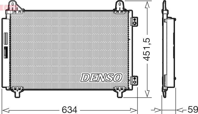 Denso DCN21034 - Kondensators, Gaisa kond. sistēma www.autospares.lv