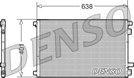 Denso DCN23012 - Condenser, air conditioning www.autospares.lv