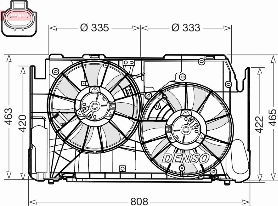 Denso DER50002 - Ventilators, Motora dzesēšanas sistēma www.autospares.lv