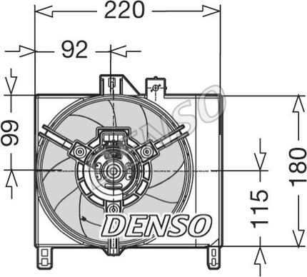 Denso DER16003 - Вентилятор, охлаждение двигателя www.autospares.lv