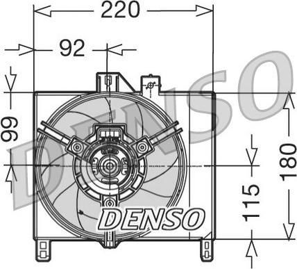 Denso DER16002 - Вентилятор, охлаждение двигателя www.autospares.lv