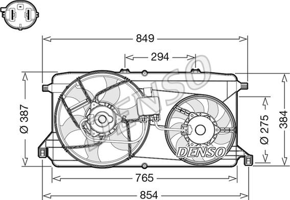 Denso DER10009 - Ventilators, Motora dzesēšanas sistēma www.autospares.lv