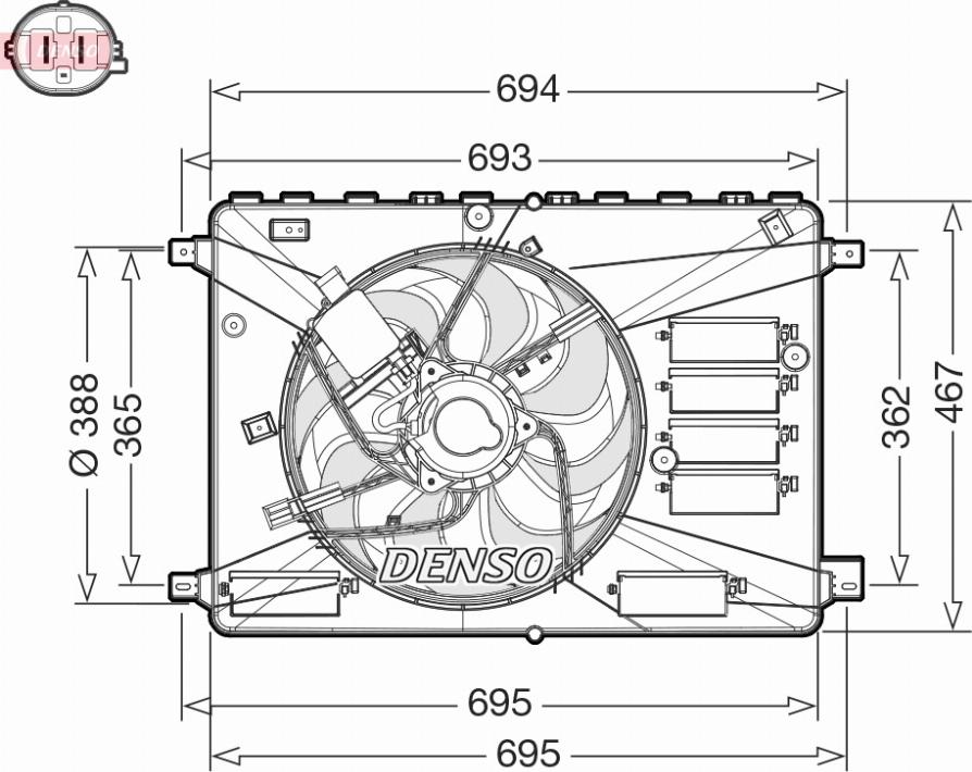 Denso DER10010 - Ventilators, Motora dzesēšanas sistēma www.autospares.lv