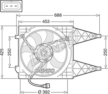 Denso DER32015 - Ventilators, Motora dzesēšanas sistēma www.autospares.lv