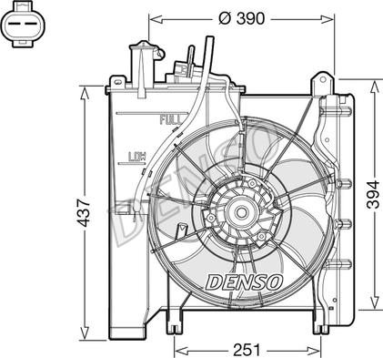 Denso DER21023 - Ventilators, Motora dzesēšanas sistēma autospares.lv