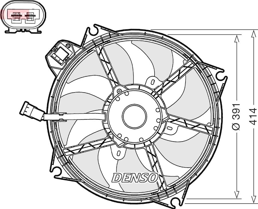 Denso DER23005 - Ventilators, Motora dzesēšanas sistēma www.autospares.lv