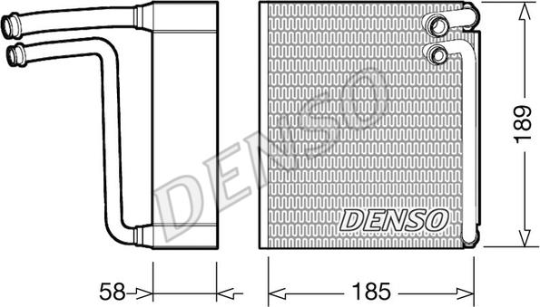 Denso DEV09025 - Iztvaikotājs, Gaisa kondicionēšanas sistēma www.autospares.lv