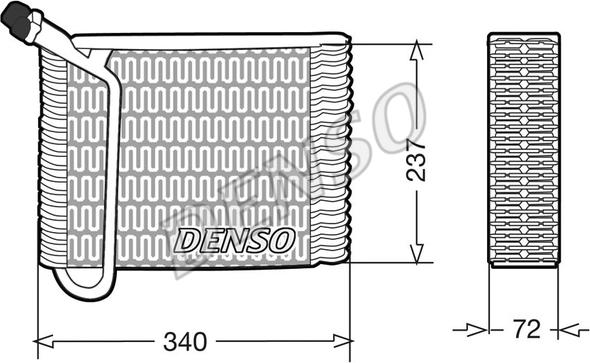 Denso DEV33004 - Iztvaikotājs, Gaisa kondicionēšanas sistēma www.autospares.lv