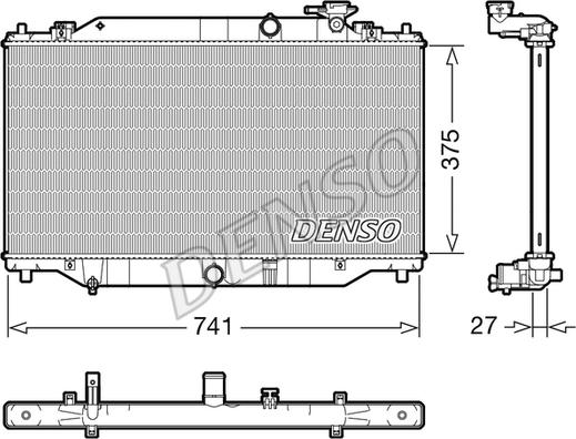 Denso DRM44049 - Radiators, Motora dzesēšanas sistēma www.autospares.lv