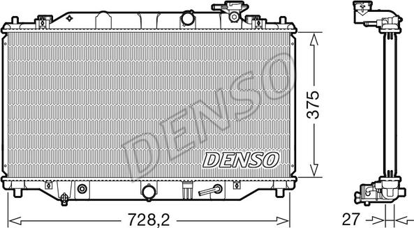 Denso DRM44044 - Radiators, Motora dzesēšanas sistēma www.autospares.lv