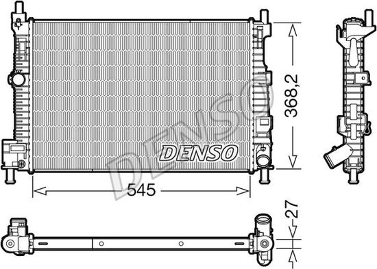 Denso DRM44045 - Radiators, Motora dzesēšanas sistēma www.autospares.lv