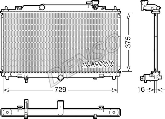 Denso DRM44048 - Radiators, Motora dzesēšanas sistēma www.autospares.lv