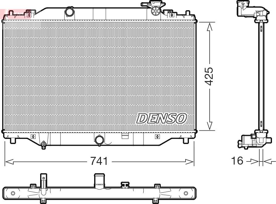 Denso DRM44053 - Radiators, Motora dzesēšanas sistēma www.autospares.lv