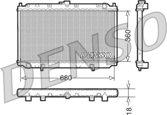 Denso DRM46011 - Radiators, Motora dzesēšanas sistēma www.autospares.lv