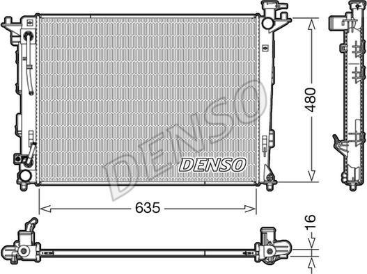 Denso DRM41005 - Radiators, Motora dzesēšanas sistēma www.autospares.lv