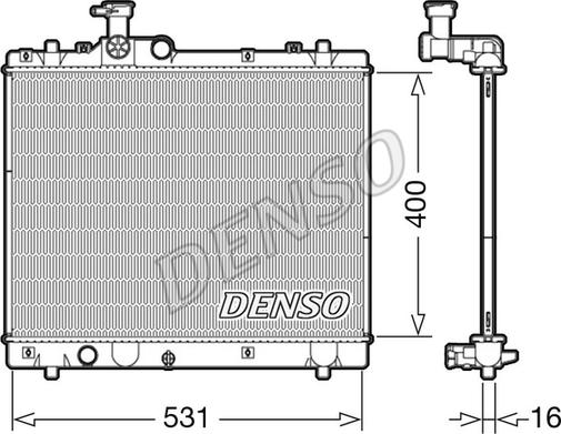 Denso DRM47034 - Radiators, Motora dzesēšanas sistēma www.autospares.lv