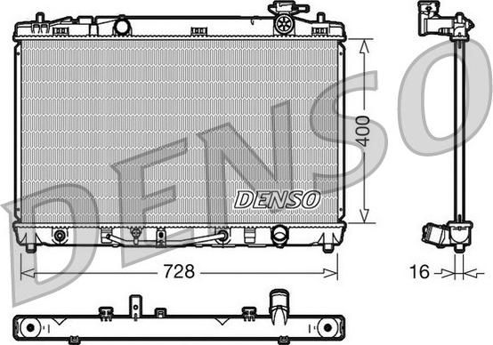 Denso DRM50041 - Radiators, Motora dzesēšanas sistēma autospares.lv