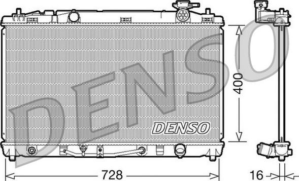 Denso DRM50042 - Radiators, Motora dzesēšanas sistēma autospares.lv