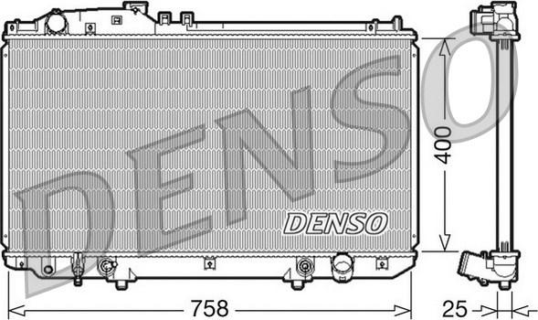 Denso DRM51006 - Radiators, Motora dzesēšanas sistēma www.autospares.lv