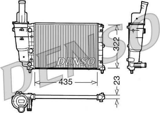 Denso DRM09095 - Radiators, Motora dzesēšanas sistēma www.autospares.lv