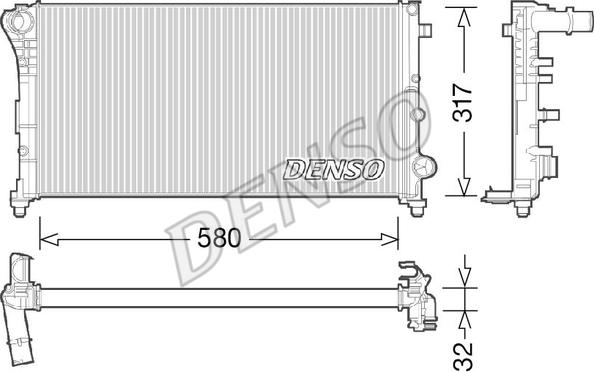 Denso DRM09089 - Radiators, Motora dzesēšanas sistēma www.autospares.lv