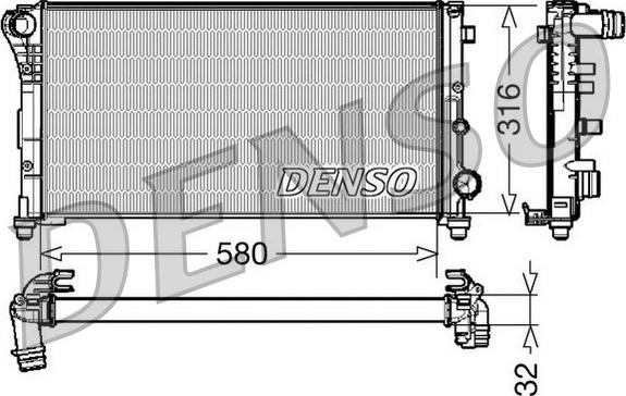 Denso DRM09084 - Radiators, Motora dzesēšanas sistēma www.autospares.lv