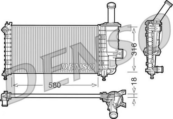 Denso DRM09100 - Radiators, Motora dzesēšanas sistēma www.autospares.lv