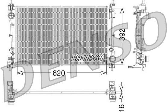 Denso DRM09115 - Radiators, Motora dzesēšanas sistēma autospares.lv