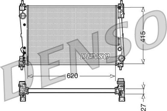 Denso DRM09111 - Radiators, Motora dzesēšanas sistēma autospares.lv