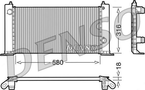 Denso DRM09120 - Radiators, Motora dzesēšanas sistēma www.autospares.lv