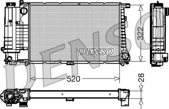 Denso DRM05045 - Radiators, Motora dzesēšanas sistēma www.autospares.lv