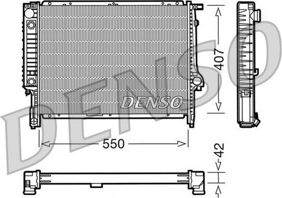 Denso DRM05040 - Radiators, Motora dzesēšanas sistēma www.autospares.lv