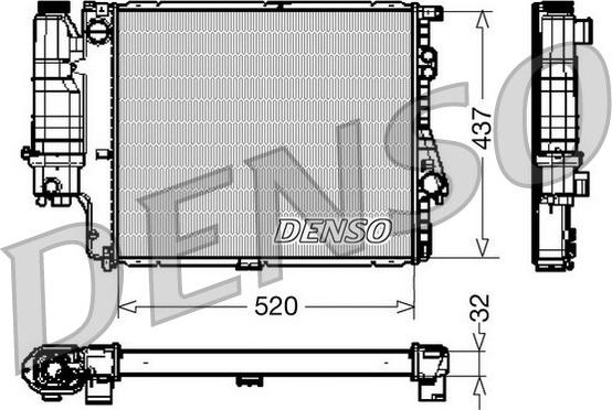 Denso DRM05043 - Radiators, Motora dzesēšanas sistēma www.autospares.lv